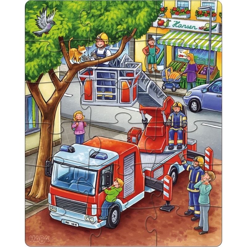 Haba - puzzle Le pompier - Le Petit Zèbre