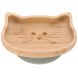 Assiette en bois de bambou avec ventouse - Little Chums Cat