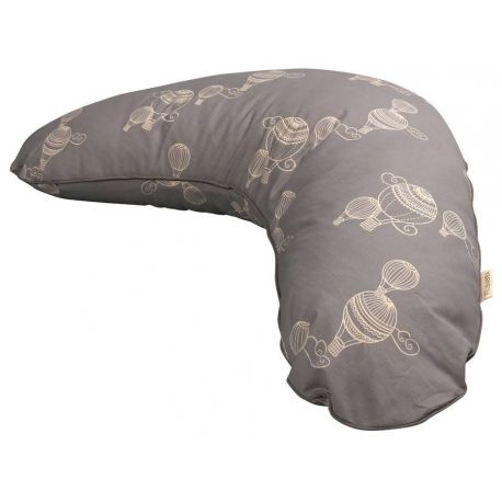 Coussin d'allaitement - Gris montgolfières Coussin d'allaitement - Gris montgolfières