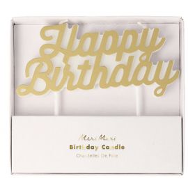 Bougie - Happy Birthday Gold