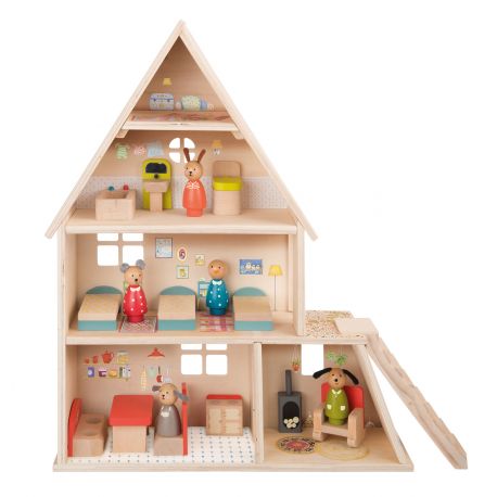 Maison de poupÃ©e avec mobilier - La Grande Famille