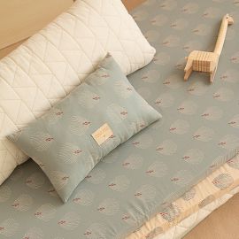 Petit coussin Laurel - white gatsby & antique green
