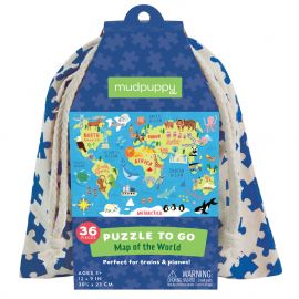 Sac puzzle to go - Map of the world