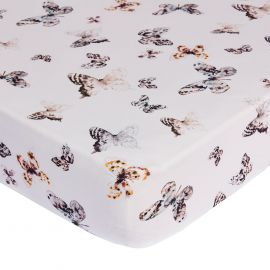 Drap-housse bébé Fika butterfly - offwhite - 60x120cm