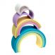 Set de jeux en silicone 12 Rainbow - pastel