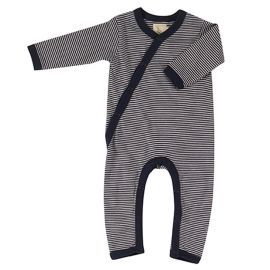 Pyjama coton bio - Rayures fines - marin