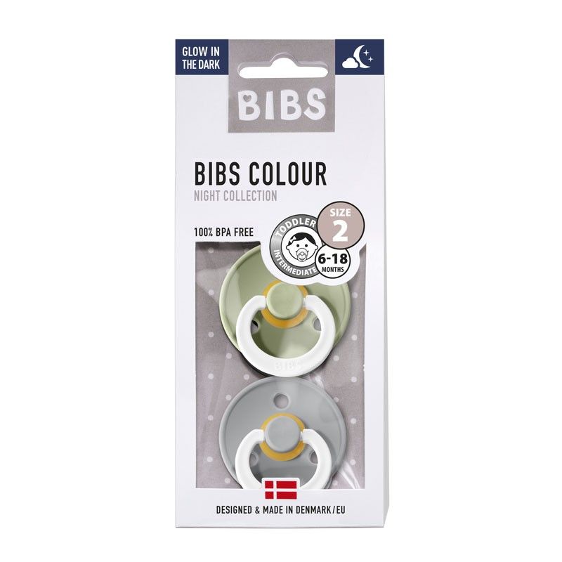 BIBS® Sucette phosphorescente Colour tétine symétrique Blush