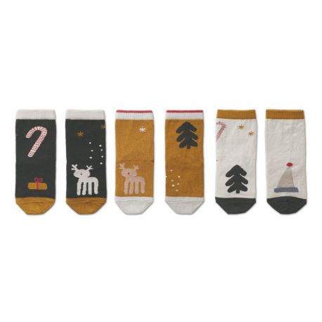 Set 3 paires de chaussettes Silas - Holiday hunter green multi mix