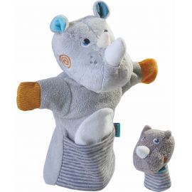 Marionette Rhinocéros et son bébé