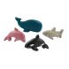 Animaux marins en bois