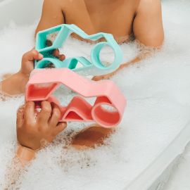Set en silicone 1 Voiture + 1 PoupÃ©e - Rose - Pastel