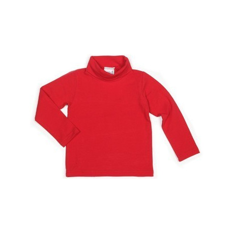 t-shirt col roulé unisexe rouge en jersey (122-128) t-shirt col roulé unisexe rouge en jersey (122-128)