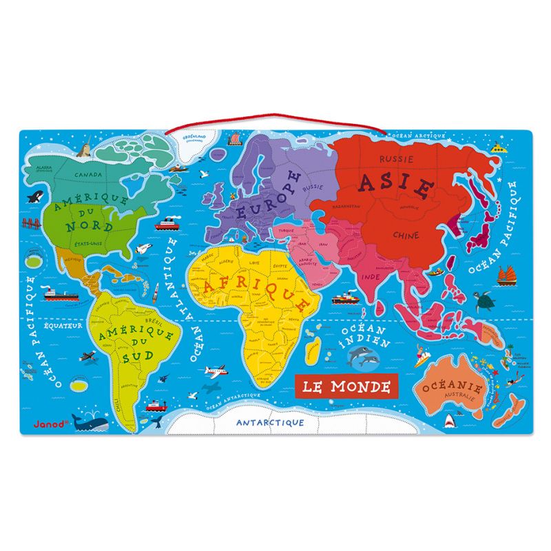 Tableau magnétique enfant Carte du monde 