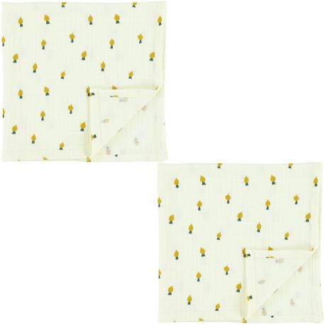 Langes en mousseline - 110x110cm - 2pcs - Tiny Turnip