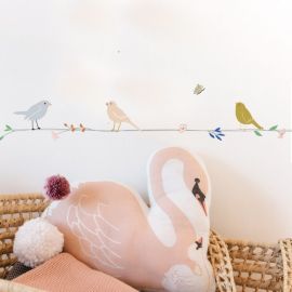 Sticker frise - Fleurs & Oiseaux