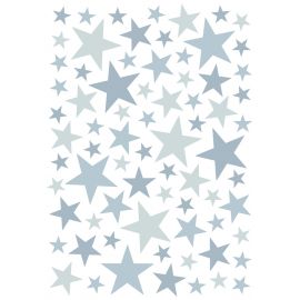Planche de stickers A3 - Etoiles - Dusty ice bleu