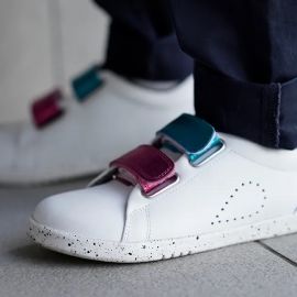 Chaussures I-Walk Grass Court Switch - White + Raspberry + Peacock
