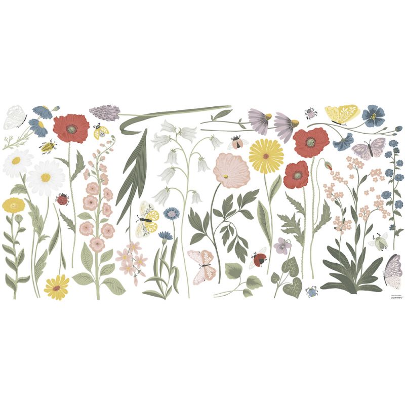 Sticker Chambre Enfant  Grandes fleurs - Décoration Lilipinso