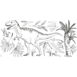 Planche de stickers décor XL - T-rex