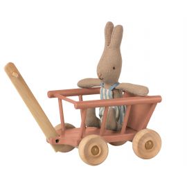 Chariot en bois - Dusty rose