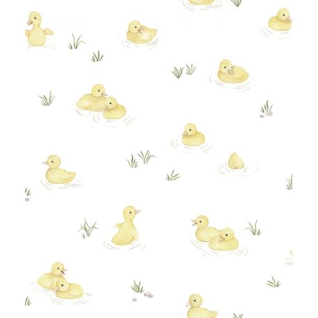 Papier peint - Yellow ducks