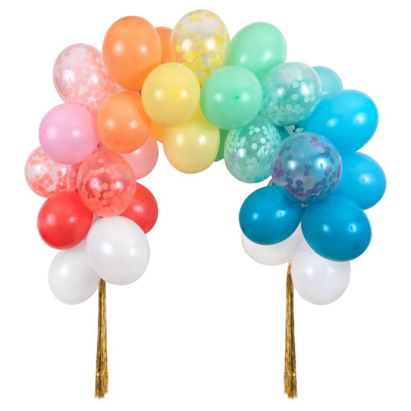 50 ballons de couleur arc-en-ciel