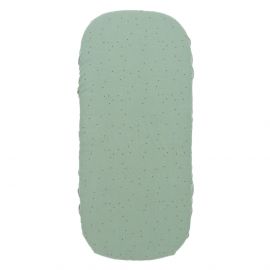Drap housse couffin Melody 40 x 80 cm - Toffee sweet dots & Eden green