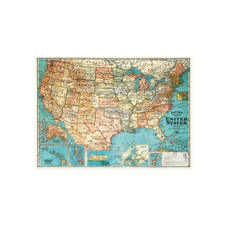 affiche ou papier d'emballage vintage 'USA Map' affiche ou papier d'emballage vintage 'USA Map'