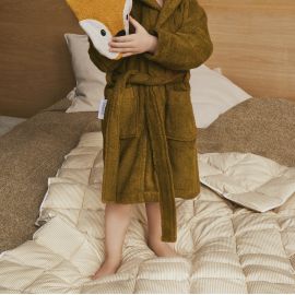 Couette lit Osvald - Stripe: Sandy & golden caramel