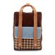 Sac à dos large - Gingham - Cherry red + sunny blue + berry swirl
