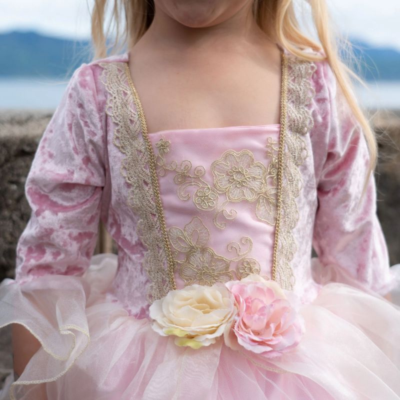 Déguisement, robe longue de princesse rose à bustier corset de chez Great  Pretenders