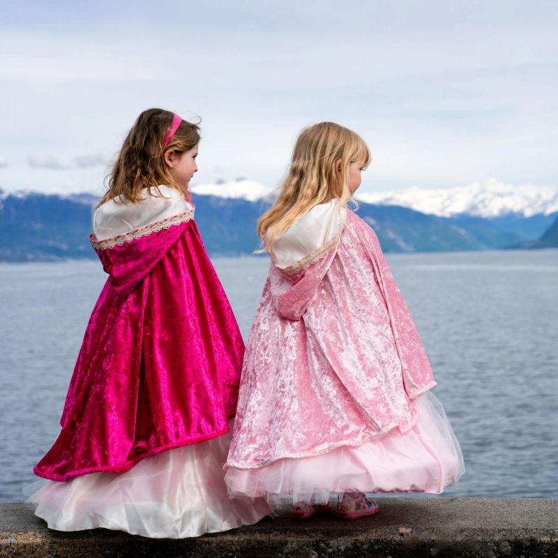 Cape de princesse - Cape de Luxe - Velours - rose - cape de princesse rose  - habillage