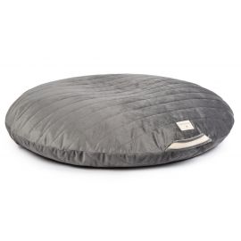 Pouf en velours Sahara Velvet - 90x16x90 cm- Slate Grey