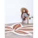 Tapis en coton - Feuille tropicale - Marron