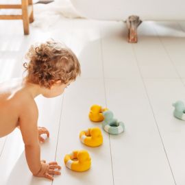 5 pièces jouets de bain pour bébé en vrac jouets de bain pour bébé flotteur  d'eau couineur jouets d'animaux en caoutchouc baignoire piscine jouet pour  les tout-petits enfants heure de bain douche