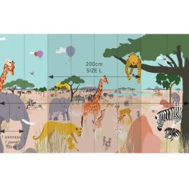 Papier Peint Panorama Safari - XL - 400x250cm