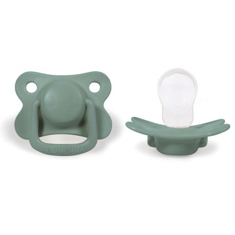Lot de 2 tétines avec boîte de stérilisation - Moss green - 6 mois + Lot de 2 tétines avec boîte de stérilisation - Moss green - 6 mois +
