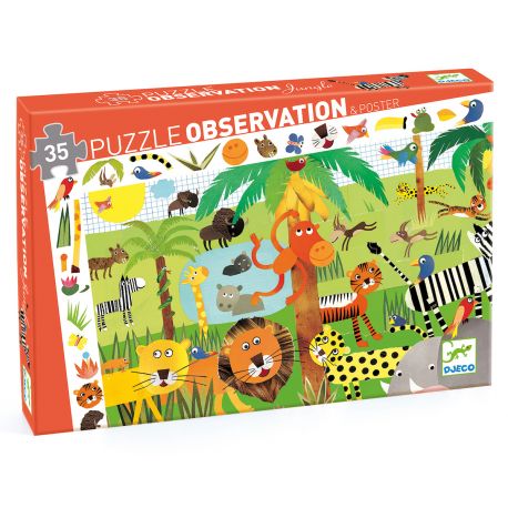 Puzzle d'observation Jungle - 35 pcs