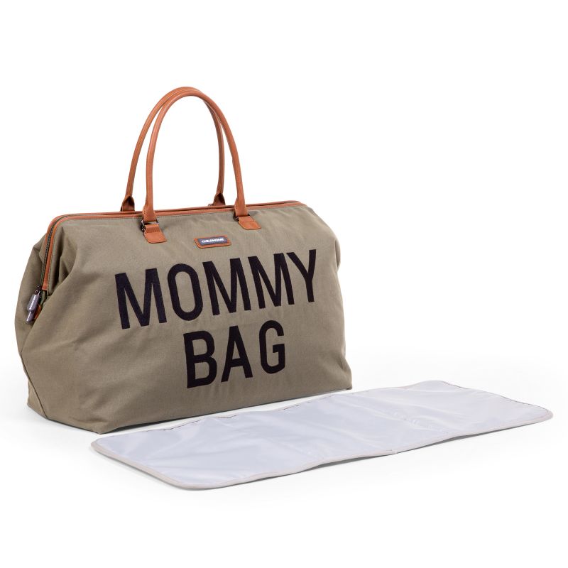 Childhome - Sac à langer Mommy Bag - Canvas - Kaki - Le Petit Zèbre