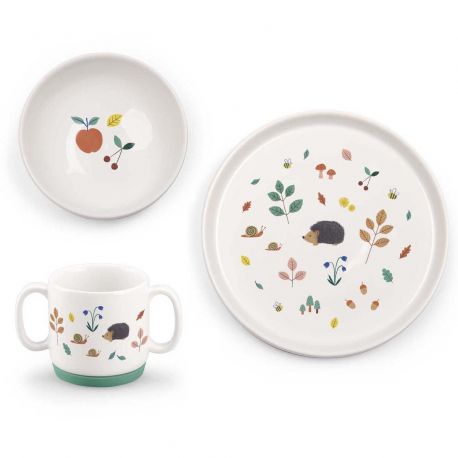 Set vaisselle porcelaine - Pomme des bois
