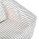 Fauteuil-pouf en twill Chelsea - 72 x 75 x 42 cm - Blue Thin Stripes & Natural