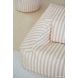 Fauteuil-pouf en twill Chelsea - 72 x 75 x 42 cm - Taupe Stripes & Natural