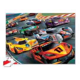 Puzzle en boîte ronde - At the Races - 72 pièces