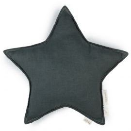 Lin français coussin étoile - Green Blue - 38x38 cm