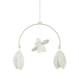 Lin français mobile libellule - Off White - 31x38 cm