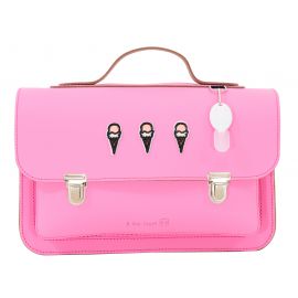 Petit cartable en cuir Cornettos - Pink