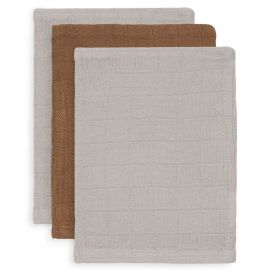 Gant de toilette Bambou Coton - Caramel - 3-pack