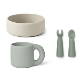 Set repas bébé Lise - Dove blue multi mix