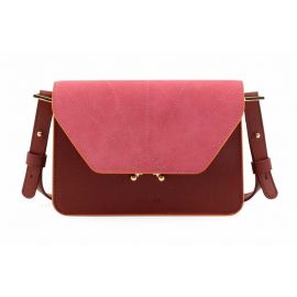 Sac bandouliÃ¨re The Sticky Sis Club - La Promenade - Colore - Vin rouge + Tulip pink