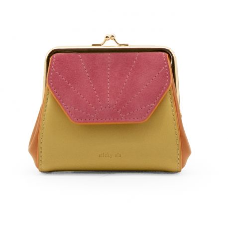 Porte-monnaie The Sticky Sis Club - La Promenade - Colore - Madeleine beige + Croissant brown + Tulip pink